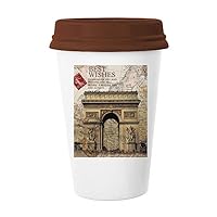 Arch Of Triumphal Best Paris Mug Coffee Drinking Glass Pottery Ceramic Cup Lid