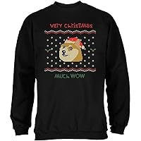 Animal World Ugly Christmas Sweater Men, Funny Xmas Sweatshirt, Mens Long Sleeve Doge Festive Holiday Pullover