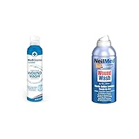 7.4oz and NeilMed 6oz Sterile Saline Wound Wash First Aid Cleansers, No Burning or Stinging