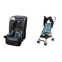 Disney Baby Jive 2 in 1 Convertible Car Seat,Rear-Facing 5-40 pounds and Forward-Facing 22-65 pounds, Mickey Teal & Baby Character Umbrella Stroller, Eye-catching, Fun, 3D Stroller, Hide & Seek Mickey