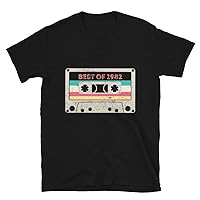 Mens 40 Years Old Gift Vintage 1982 Man Myth Legend 40th Birthday Unisex T-Shirt Black