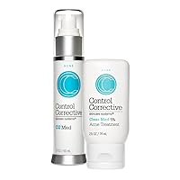 CONTROL CORRECTIVE 02 Med Acne Cream & Clear Med 5% Acne Treatment Lotion, Kills Acne Bacteria, Reduces Breakouts