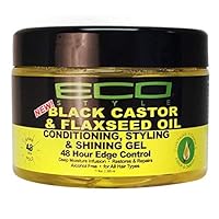 Eco Style Black Castor & Flaxseed Oil Conditioning Styling & Shining Gel 11.5 fl oz (Pack of 2) Eco Style Black Castor & Flaxseed Oil Conditioning Styling & Shining Gel 11.5 fl oz (Pack of 2)