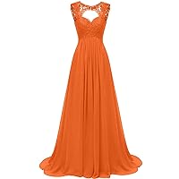 Chic Chiffon with Lace Applique Beach Bridal Dresses Wedding Gala Prom Gowns