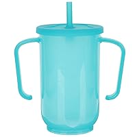 DOITOOL Drinking Aids Feeding Cup For Elderly Adults Disabled Patients Convalescent Feeding Cup Patient Drinking Cup with Straw Lid Sippy Cup, Control Senior liquid Feeder