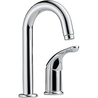 Delta Faucet Chrome Bar Faucet, Chrome Bar Sink Faucet Single Hole, Wet Bar Faucets Single Hole, Prep Sink Faucet, Faucet for Bar Sink, Chrome Kitchen Faucet, Chrome 1903-DST