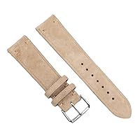 Genuine Leather Watch Band Strap with Soft Suede and Stitching Detail for Men and Women(wb1)