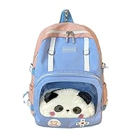 Kawaii Backpack Aesthetic Backpack Backpacks with Cute Pendant, Adorable Shoulder Bag (Blue)