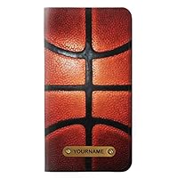 RW2538 Basketball PU Leather Flip Case Cover for iPhone 11 with Personalized Your Name on Leather Tag