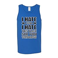 I Hate You I Hate Tank Tops Funny Workout Gym Unisex Tanktop