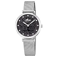 Lotus Womens Analogue Quartz Watch with Stainless Steel Strap 18708/3, Metallic Silver, Bracelet