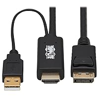 Tripp Lite HDMI to DisplayPort Adapter Cable Active 4K USB Power M/M 2M (P567-02M)