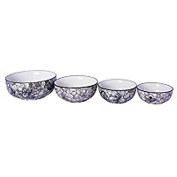 Handcrafted Stoneware Ceramic Serving Bowl (Black) Set of 4