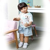 iCradle 70CM 28 inch Big Reborn Toddler Boy Dolls Hard Vinyl Full Body Look Realistic Toddler Size Ball Jointed Reborn Baby Dolls Children's Clothes Model Collectible Dolls Toys
