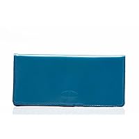 Women's Executive Leather Bi-Fold Checkbook Slim Wallet, Holds Up to 40 Cards