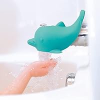 Bathtub Safety Spout Guard - Compatible with Most Standard Faucets - BPA-Free Bath Toys - Dolphin