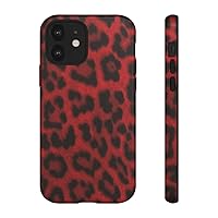 Deep Red Leopard Phone Case iPhone 11 / Glossy