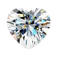 Lab Created White Moissanite Heart Shape AAA Quality from 3MM - 9MM