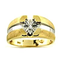 Rylos Diamond Ring Lucky Pinky Ring Sterling Silver or Yellow Gold Plated Silver