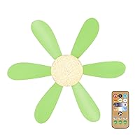 Fan LightQuiet Ceiling Fan with LED Light 16.5 inch Air Remote Control for Kitchen Bedroom Dining Room