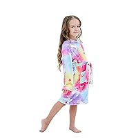 Unisex Children's Flannel Unicorn Bathrobes Hoodie Unicorns Gifts for Girls