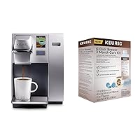 Keurig K155 Office Pro Single Cup Commercial K-Cup Pod Coffee Maker, Silver & K-Duo 3 Month Care Brewer Maintenance Kit