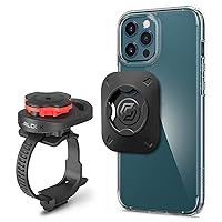 Spigen Gearlock Stem Bike Mount with Universal Adapter Bundle with iPhone 12 Pro Max Ultra Hybrid Case - Crystal Clear