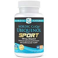 Nordic CoQ10 Ubiquinol Sport - 60 Mini Soft Gels - 100 mg Ubiquinol - Heart Health, Physical Performance, Cellular Energy Production - Non-GMO - 60 Servings