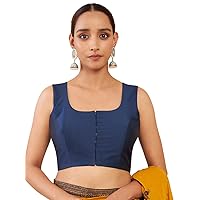 Indian Designer Party wear Art Silk Saree Blouse for Women Solid Readymade Indian Style Choli Top