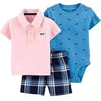 Carter's Baby Boys' 2 Pc Playwear Sets 249g396 (3 Months, Pink/Blue)