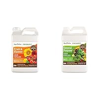AgroThrive Organic Liquid Fertilizers Bundle - Fruit and Flower (3-3-5 NPK) and All Purpose (3-3-2 NPK)