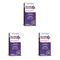 Natrol Sleep+ Immune Health, Sleep Aid & Immunity Support, Elderberry, Vitamins C, D, and Zinc, Drug Free, Dietary Supplement, 30 Capsules (Pack of 3)