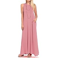 Pastel by Vivienne Women's Sleeveless Maxi Dress with Pockets