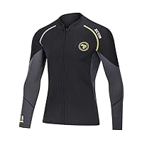 Wetsuit Top Men&Women 1.5mm/3mm Neoprene Wetsuits Jacket,Front Zipper Long Sleeves Diving Suit for Swimming,Snorkeling,Scuba Diving,Surfing