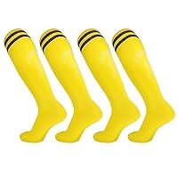 EIAY Shop 2 Pair Boys' Girls' Football Socks for 5-12 Years Old Breathable Athletic Training Soccer Socks for Kids