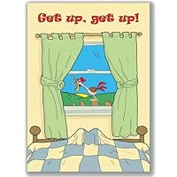 Uncle Pokey Birthday Card - Early Morning Birthday - Humorous Full Color Art on 100 pound paper with envelope folding to 5