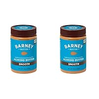 Barney Butter Almond Butter, Smooth, 16 Ounce Jar, Skin-Free Almonds, No Stir, Non-GMO, Gluten Free, Keto, Paleo, Vegan (Pack of 2)