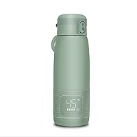 Portable Bottle Warmer for Travel, Baby Milk Warmer, Stainless Steel Vacuum-Insulated Mug, 37°C to 55°C Constant Temperature, USB Charging, Baby Thermos Cup On The Go, 17 Ounce/500ML