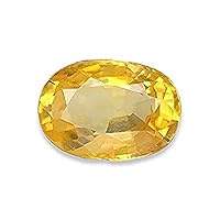 Kanakapushyaragam Stone Original Certified Loose Gemstone Pukhraj 12.25 Ratti, Crystal, Yellow Sapphire