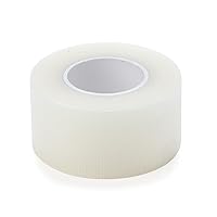 Medline Essentials Transparent Surgical Tape, 1 Inch x 10 Yards per Roll, Box of 12 Rolls