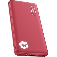 INIU Portable Charger, USB C Slimmest Triple 3A High-Speed 10000mAh Phone Power Bank, Flashlight External Battery Pack Compatible with iPhone 13 12 11 X Samsung S21 S20 Google LG iPad, etc (Red)