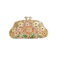 Multicolor Crystal Clutch Purse Lady Evening Bags Wedding Party Dinner Bags Diamond Handbag (Color : E, Size : As Shown)