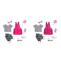 Corolle Girls Music & Fashion Dressing Room - Clothing and Accessories Set Girls Dolls (Pack of 2)