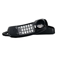 AT&T ATTML210B Corded Trimline Phone with Lighted Keypad (Black)
