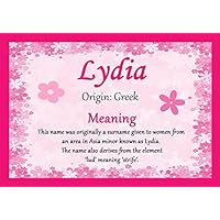 Lydia Personalized Name Meaning Certificate