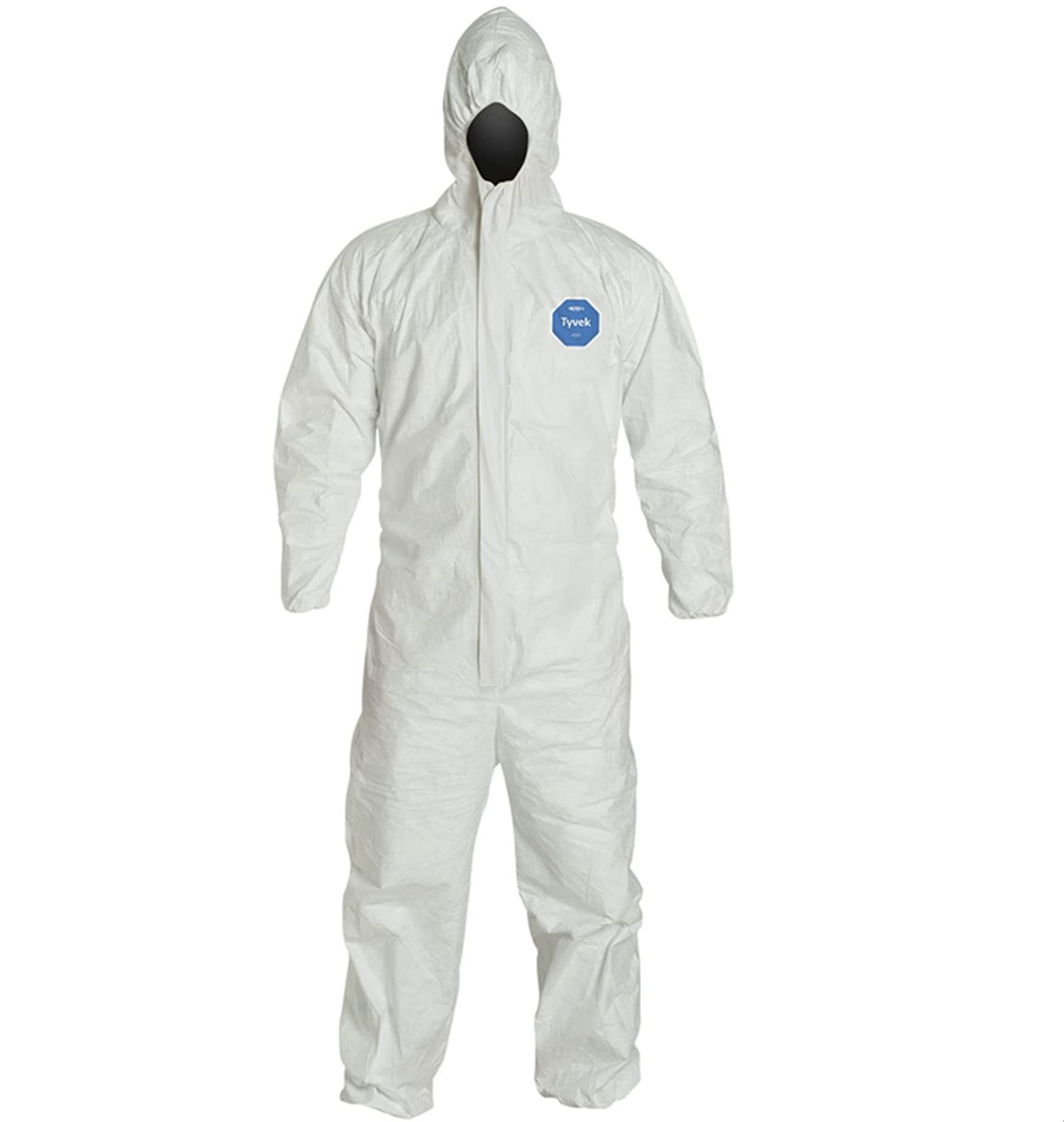 DuPont Tyvek Disposable Coveralls With Hood - TYVEK COVERALL WITH HOOD - X-LARGE, White