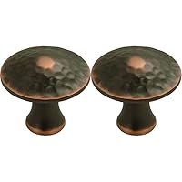 Hickory Hardware P2170-OBH Craftsman Collection Pull, 1-1/4 Inch Diameter, Oil-Rubbed Bronze Highlighted (Pack of 2)