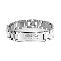 Gifts For Terrance Name, Ladder Bracelet Gifts For Terrance, Custom Name Ladder Bracelet For Terrance, Funny Gifts For Terrance Is Fucking Awesome, Valentines Birthday Gifts for Terrance, Mother'