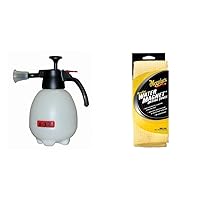 SOLO 418 2 Liter One-Hand Pressure Sprayer, Red and White & Meguiar's X2000 Water Magnet Microfiber Drying Towel, 22