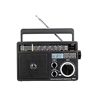 AM FM SW Portable Analog Radio with Digital MP3 Player Loud Volume Big Speaker Ideal for Home